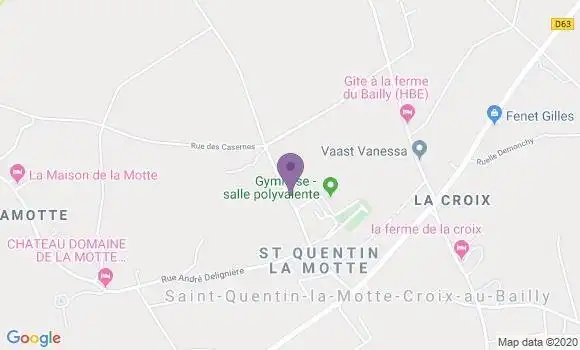 Localisation St Quentin la Motte Croix Bailly Bp - 80880