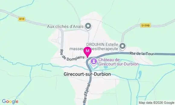 Localisation Girecourt sur Durbion - 88600