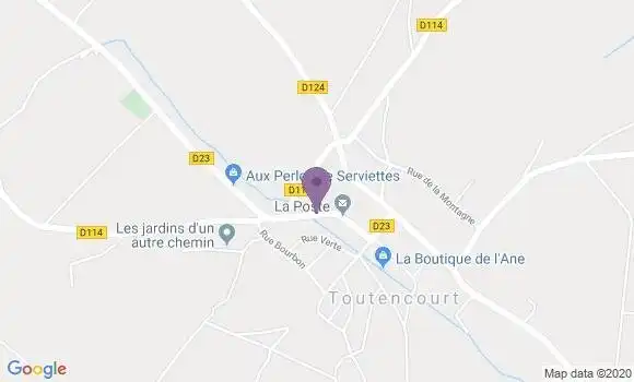 Localisation Toutencourt Bp - 80560