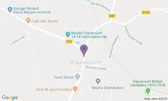 Localisation Vignacourt Bp - 80650