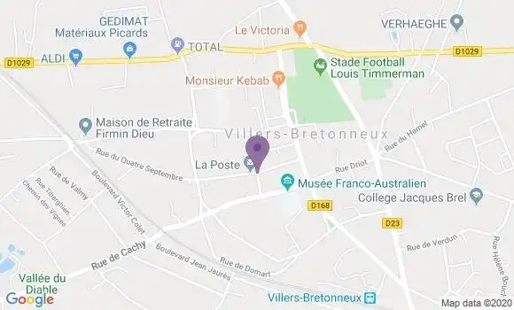 Localisation Villers Bretonneux - 80800