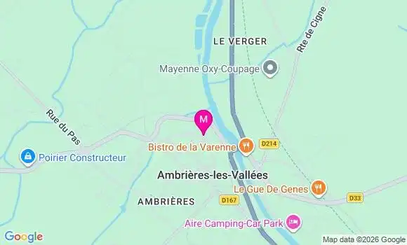 Localisation Ambrieres les Vallees - 53300