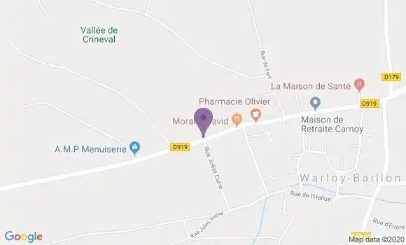 Localisation Warloy Baillon Ap - 80300