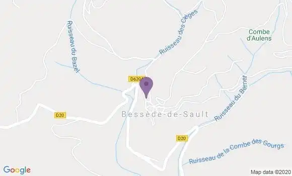 Localisation Bessede de Sault Ap - 11140