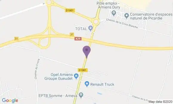 Localisation Dury Amiens Sud Bp - 80480