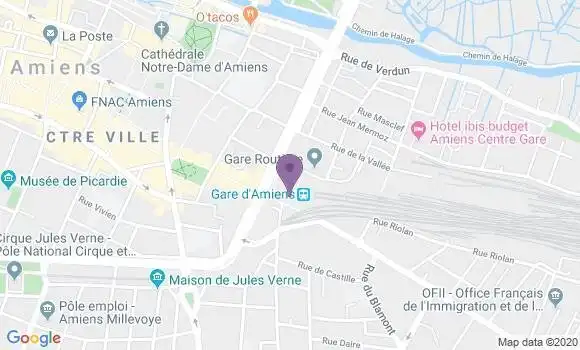 Localisation Amiens Tour Perret - 80000