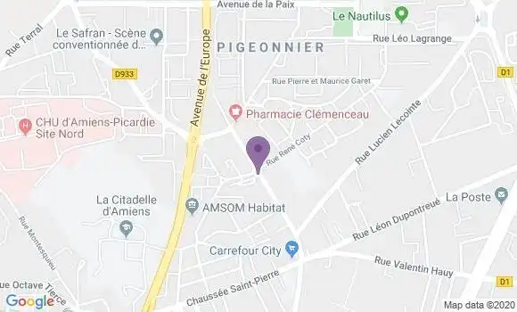 Localisation Amiens Carrefour Bp - 80080