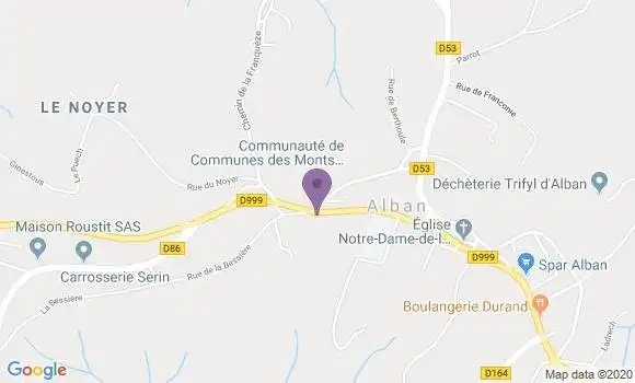 Localisation Alban - 81250