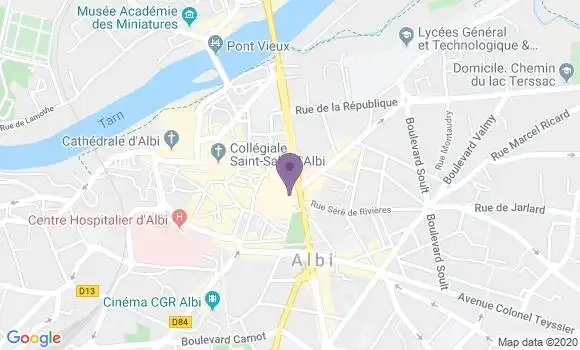 Localisation Albi Vigan - 81000