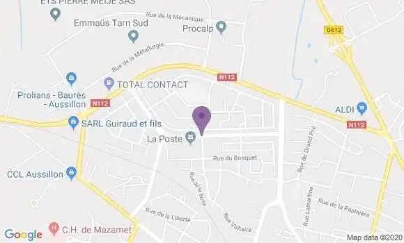 Localisation Aussillon Bp - 81200
