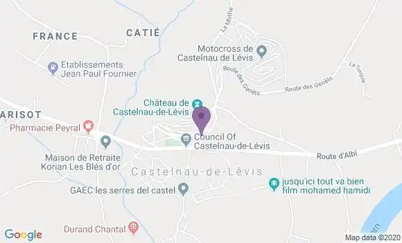 Localisation Castelnau de Levis Bp - 81150