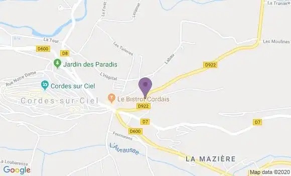 Localisation Cordes - 81170