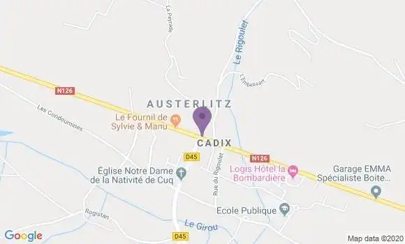 Localisation Cuq Toulza Bp - 81470