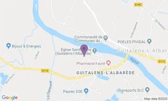 Localisation Guitalens Bp - 81220