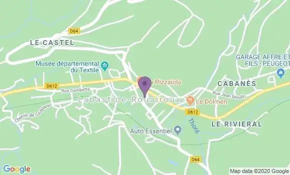 Localisation Labastide Rouairoux - 81270