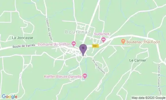 Localisation Boutenac Bp - 11200