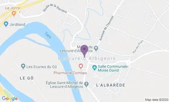 Localisation Lescure d