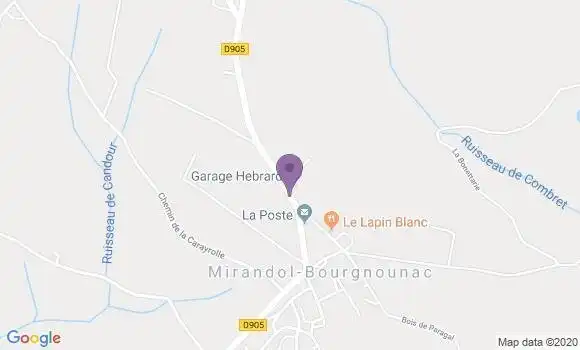 Localisation Mirandol Bourgnounac - 81190
