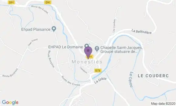 Localisation Monesties - 81640