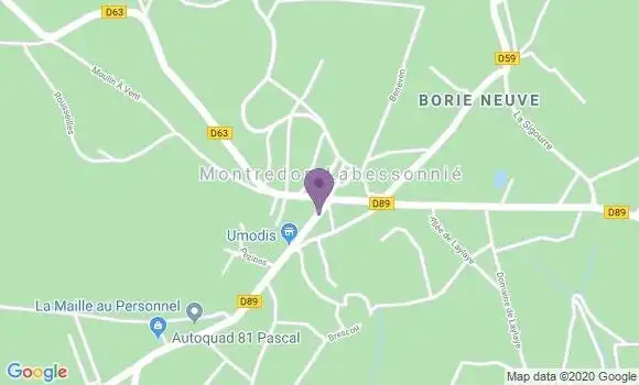 Localisation Montredon Labessonnie - 81360