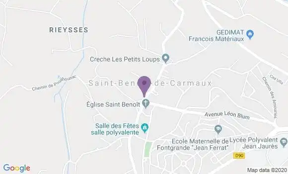 Localisation Saint Benoit de Carmaux Bp - 81400
