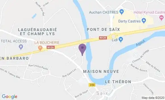 Localisation Saix - 81710