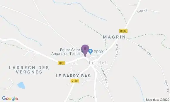 Localisation Teillet Ap - 81120