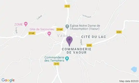 Localisation Vaour - 81140