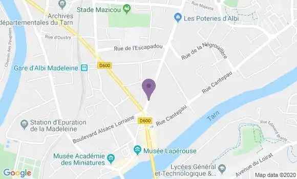 Localisation Albi Madeleine - 81000