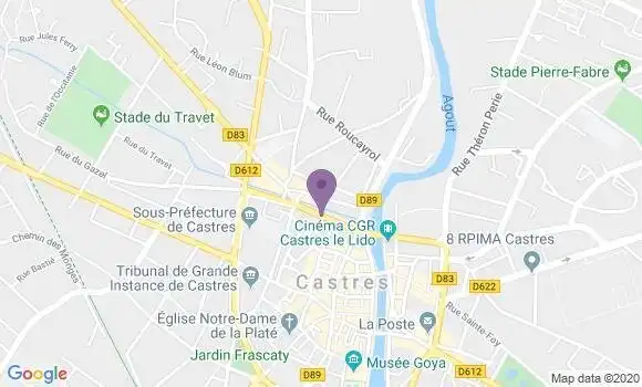 Localisation Castres l
