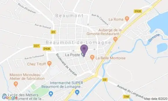 Localisation Beaumont de Lomagne - 82500