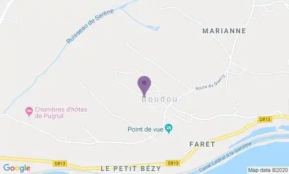 Localisation Boudou Ap - 82200