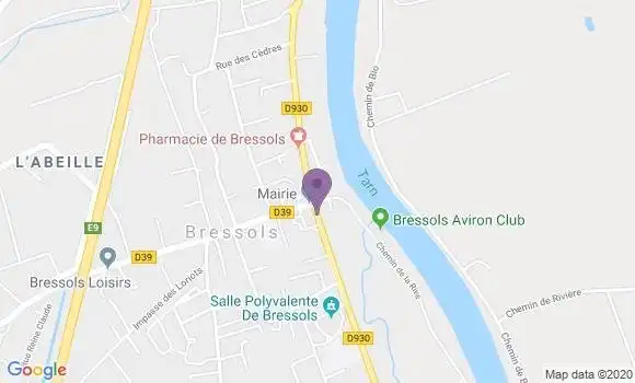 Localisation Bressols - 82710