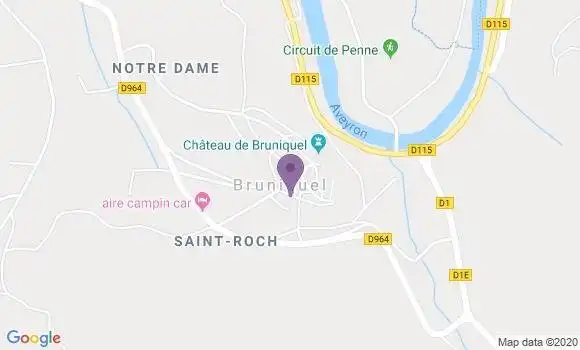 Localisation Bruniquel Bp - 82800