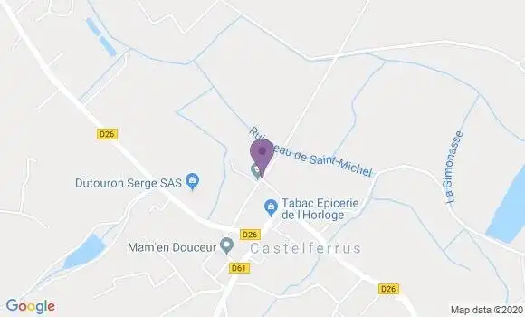 Localisation Castelferrus Ap - 82100