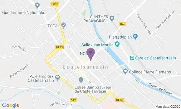 Localisation Castelsarrasin - 82100