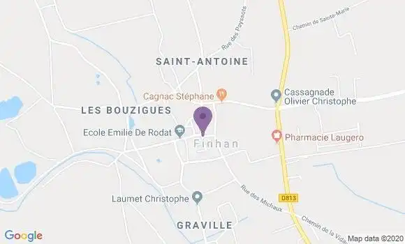 Localisation Finhan Bp - 82700