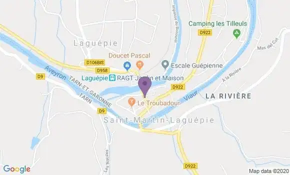 Localisation Laguepie Bp - 82250