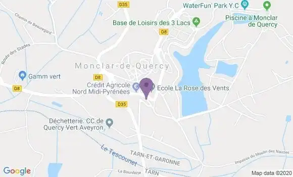Localisation Monclar de Quercy Bp - 82230