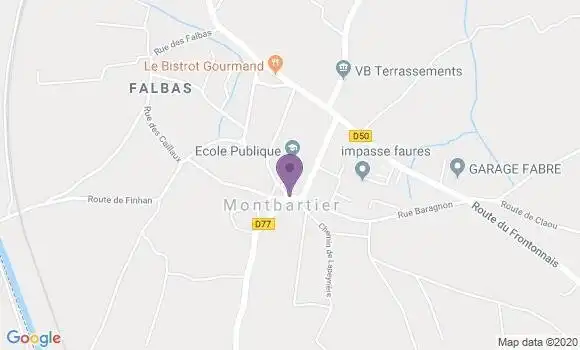 Localisation Montbartier Bp - 82700