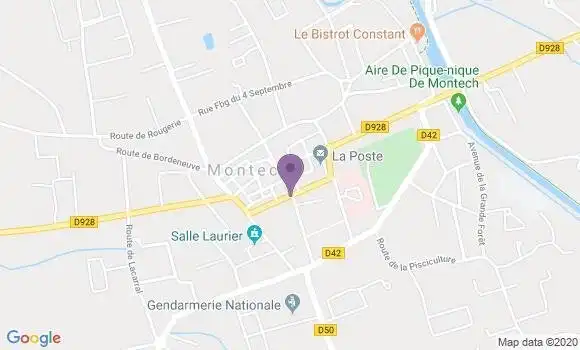 Localisation Montech - 82700