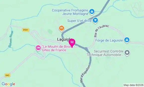 Localisation Laguiole - 12210