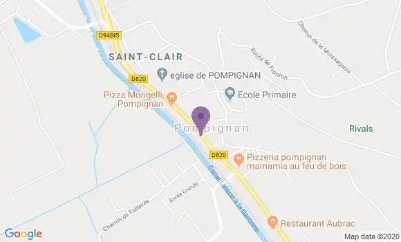 Localisation Pompignan Ap - 82170