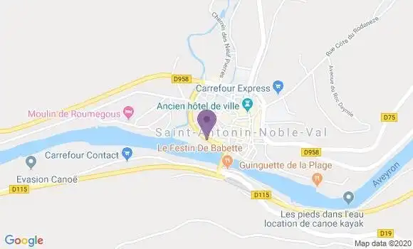Localisation Saint Antonin Noble Val - 82140