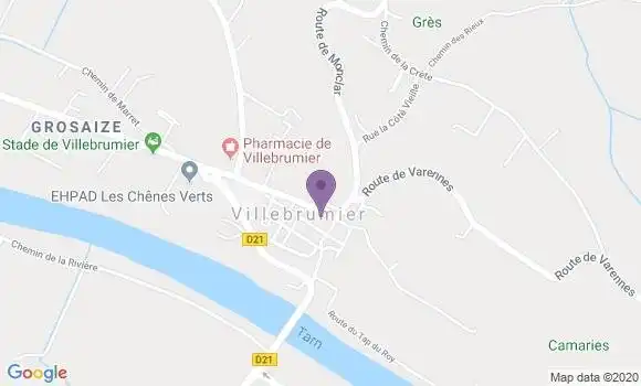 Localisation Villebrumier Bp - 82370
