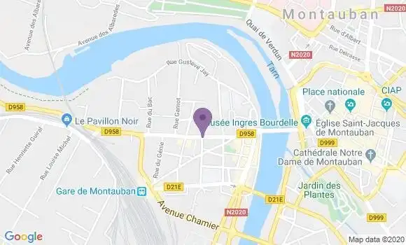 Localisation Montauban Villebourbon - 82000