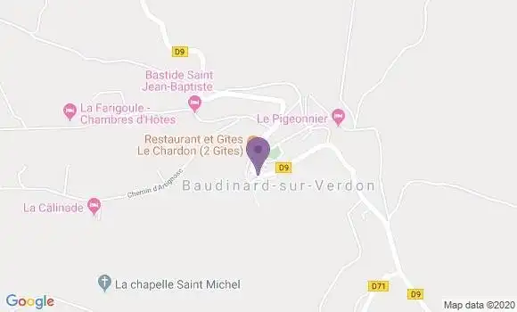 Localisation Baudinard Ap - 83630