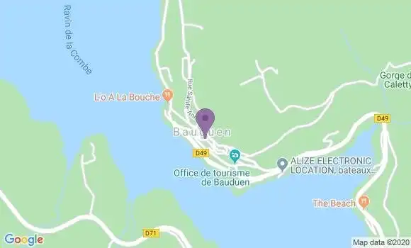 Localisation Bauduen Bp - 83630