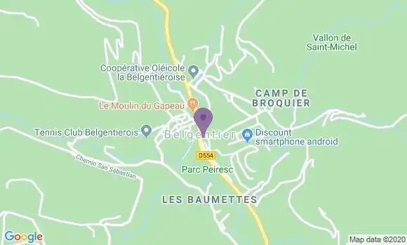 Localisation Belgentier Bp - 83210