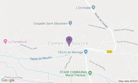 Localisation Camps la Source Bp - 83170